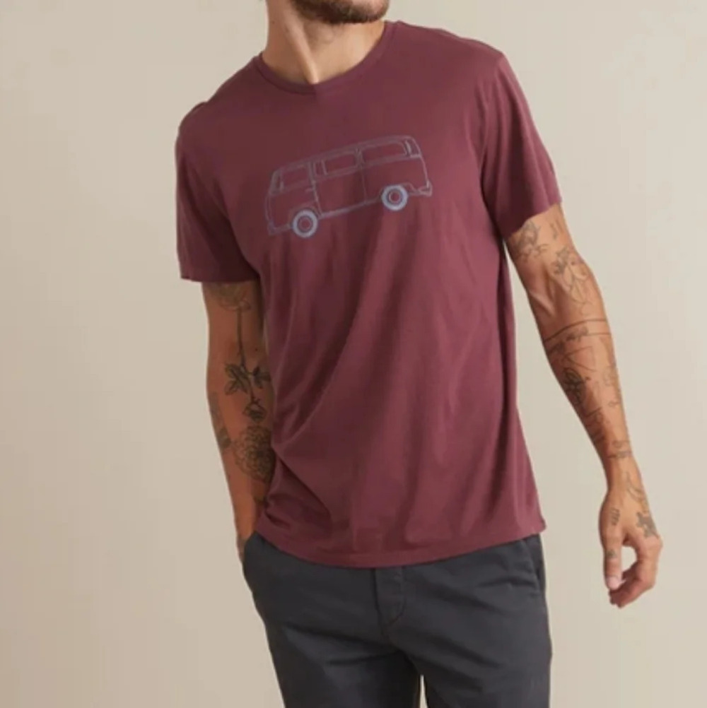 Marine Layer Signature Crew Bus tee SZ M/L(marge)